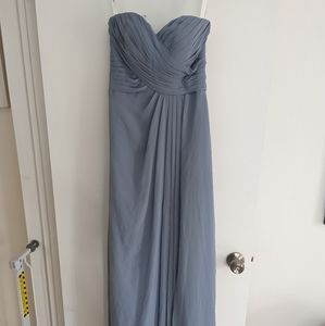 Azazie dusty blue formal dress